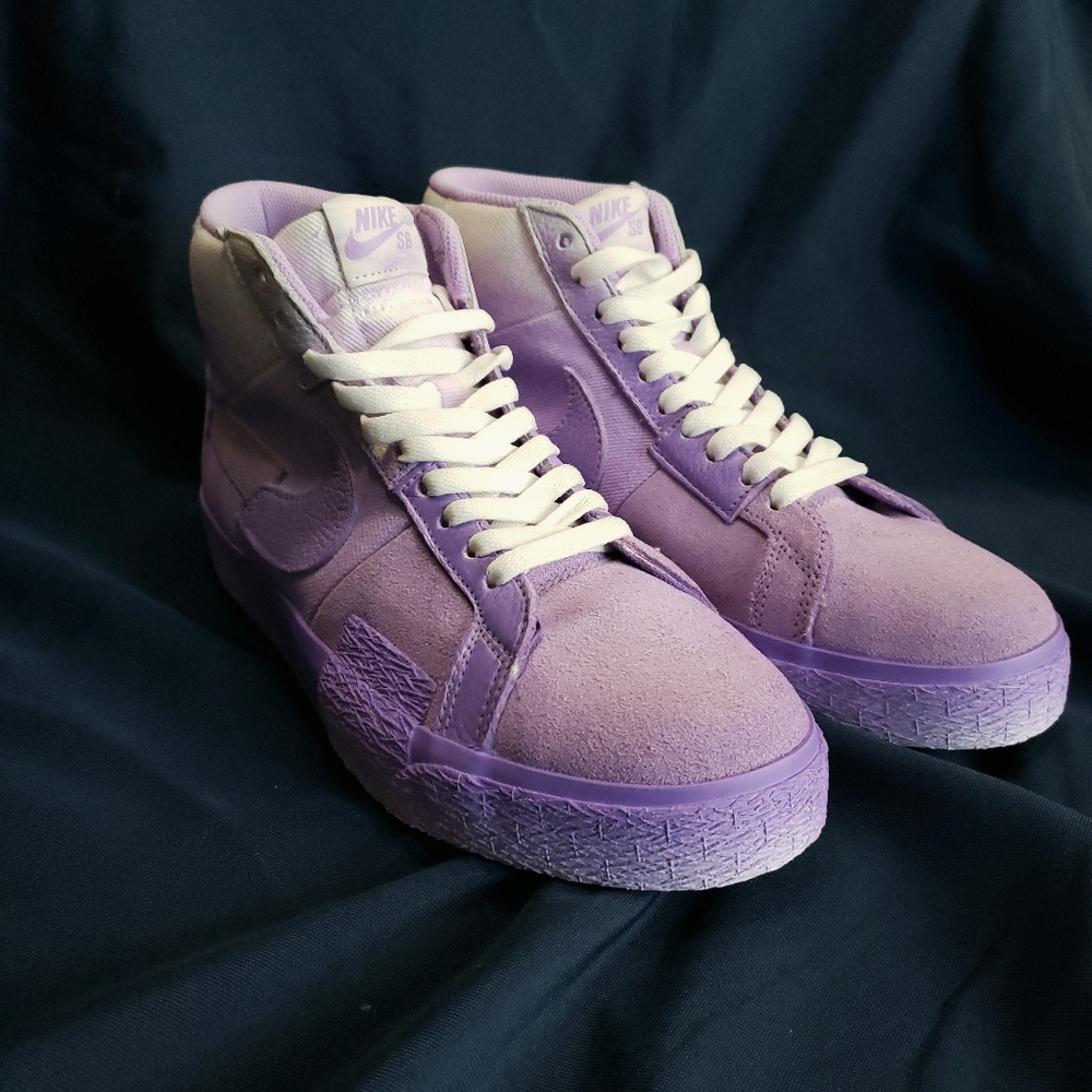 Nike SB Zoom Blazer Mid Premium Lilac Purple White Sneaker Mens US 8.5 - Picture 2 of 11